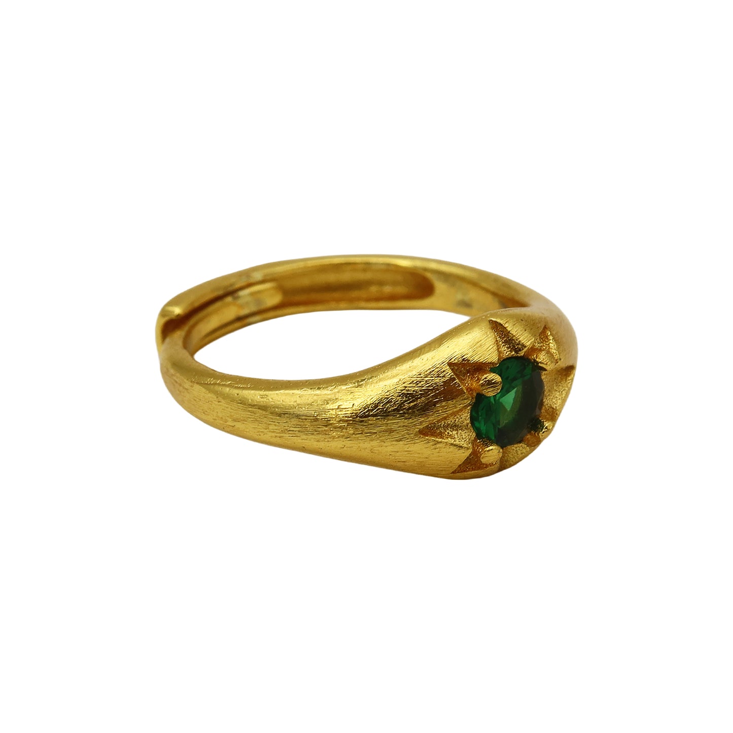 The Emerald North Star Ring