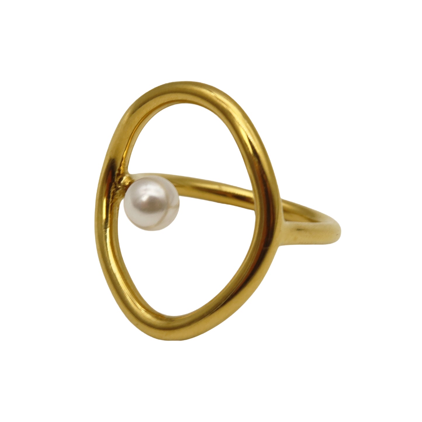 The Floating Pearl Loop Ring