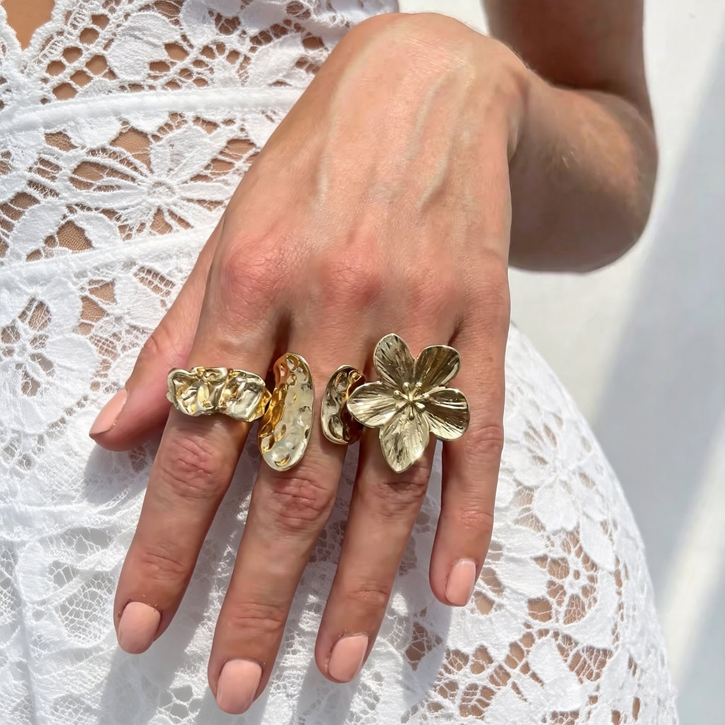 The Golden Hibiscus Ring