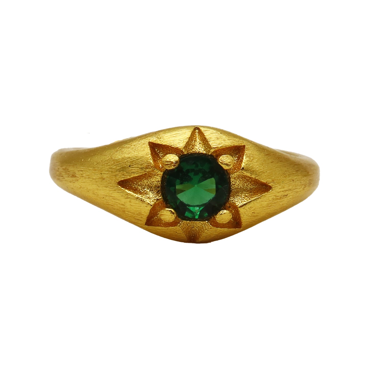 The Emerald North Star Ring