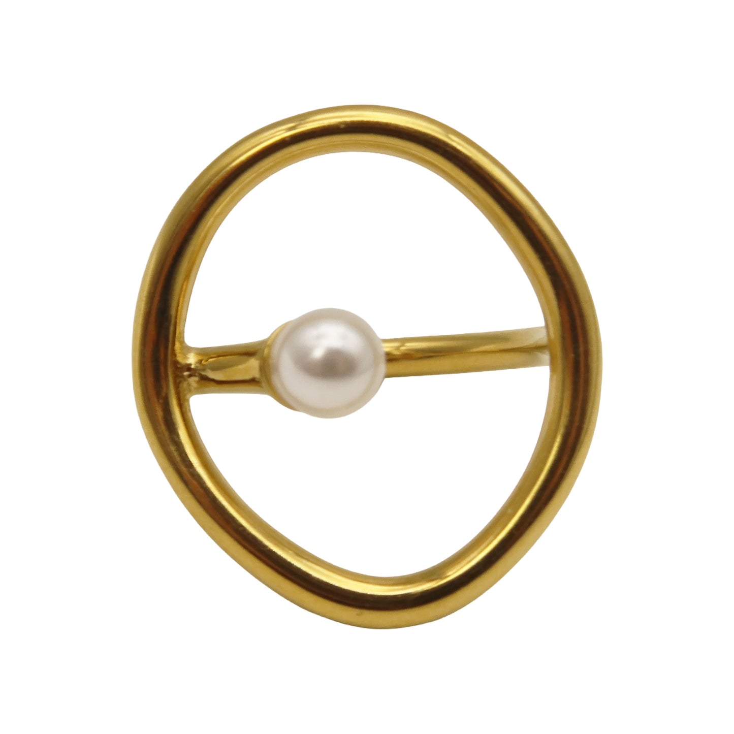 The Floating Pearl Loop Ring