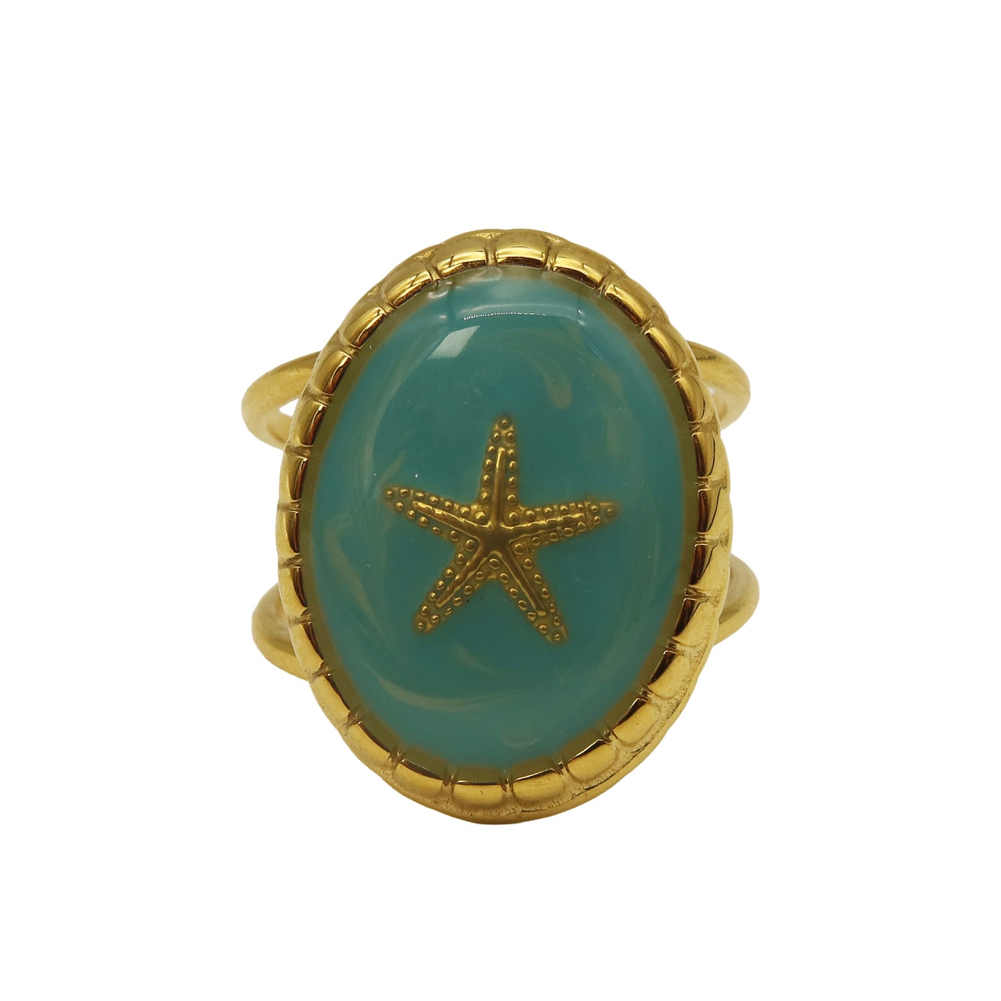 The Azure Soul Starfish Ring
