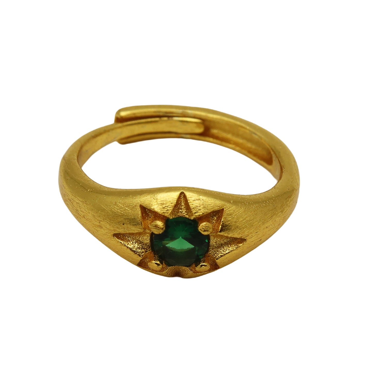 The Emerald North Star Ring