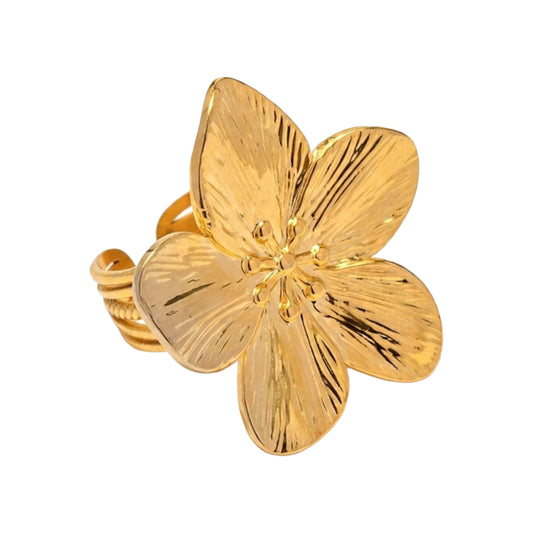 The Golden Hibiscus Ring