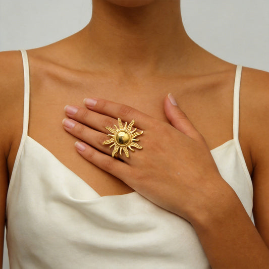 The Helios Sunburst Ring