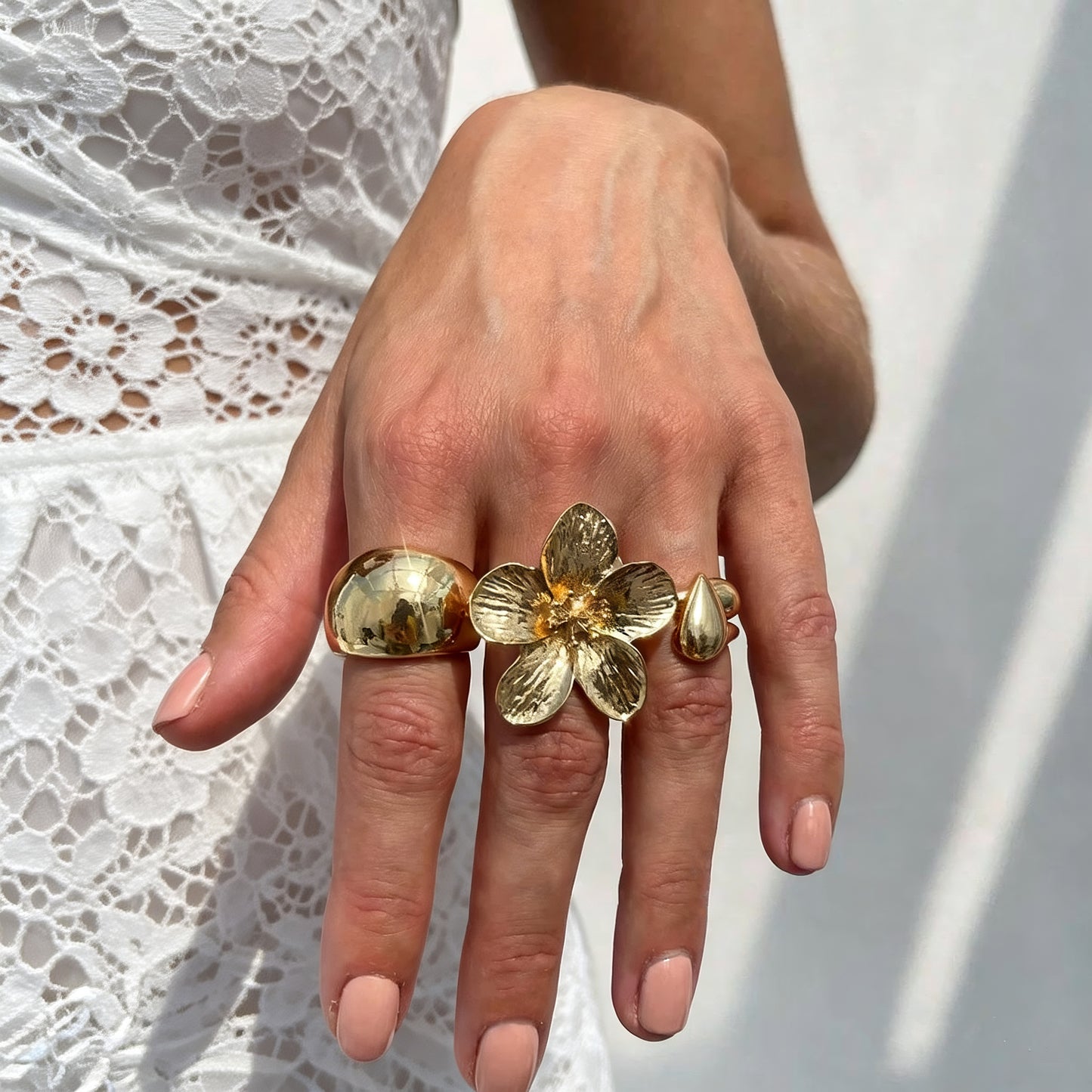 The Golden Hibiscus Ring