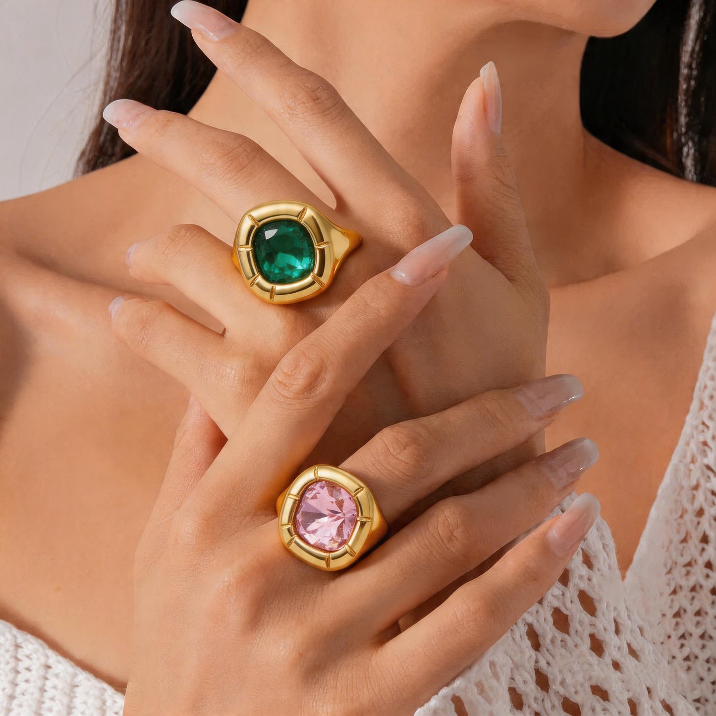 The Radiant Aura Gem Ring